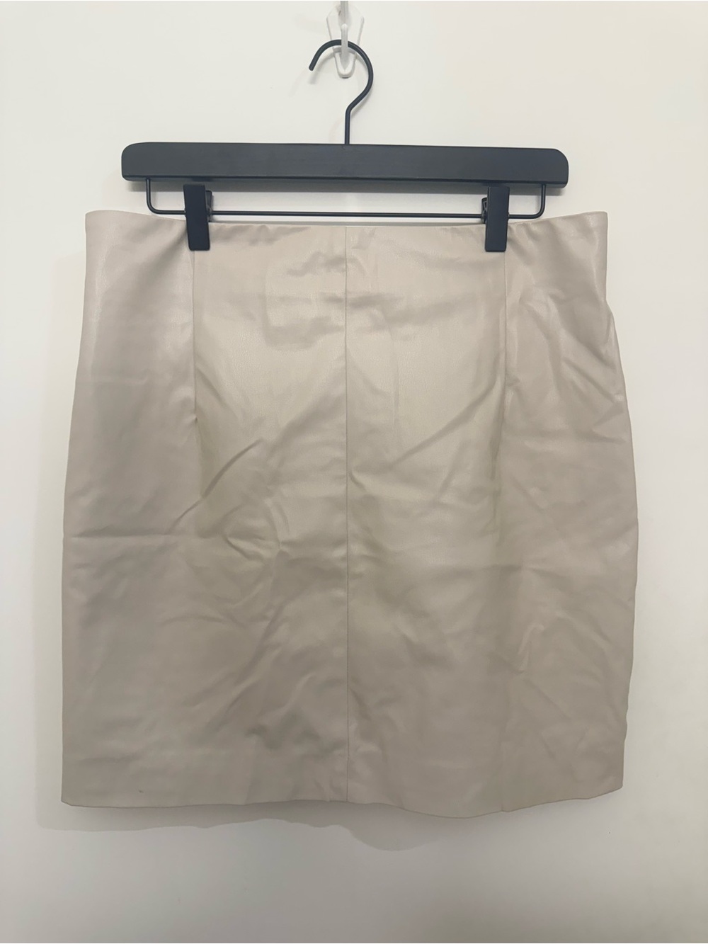 H&M Taupe Faux Leather Pencil Skirt